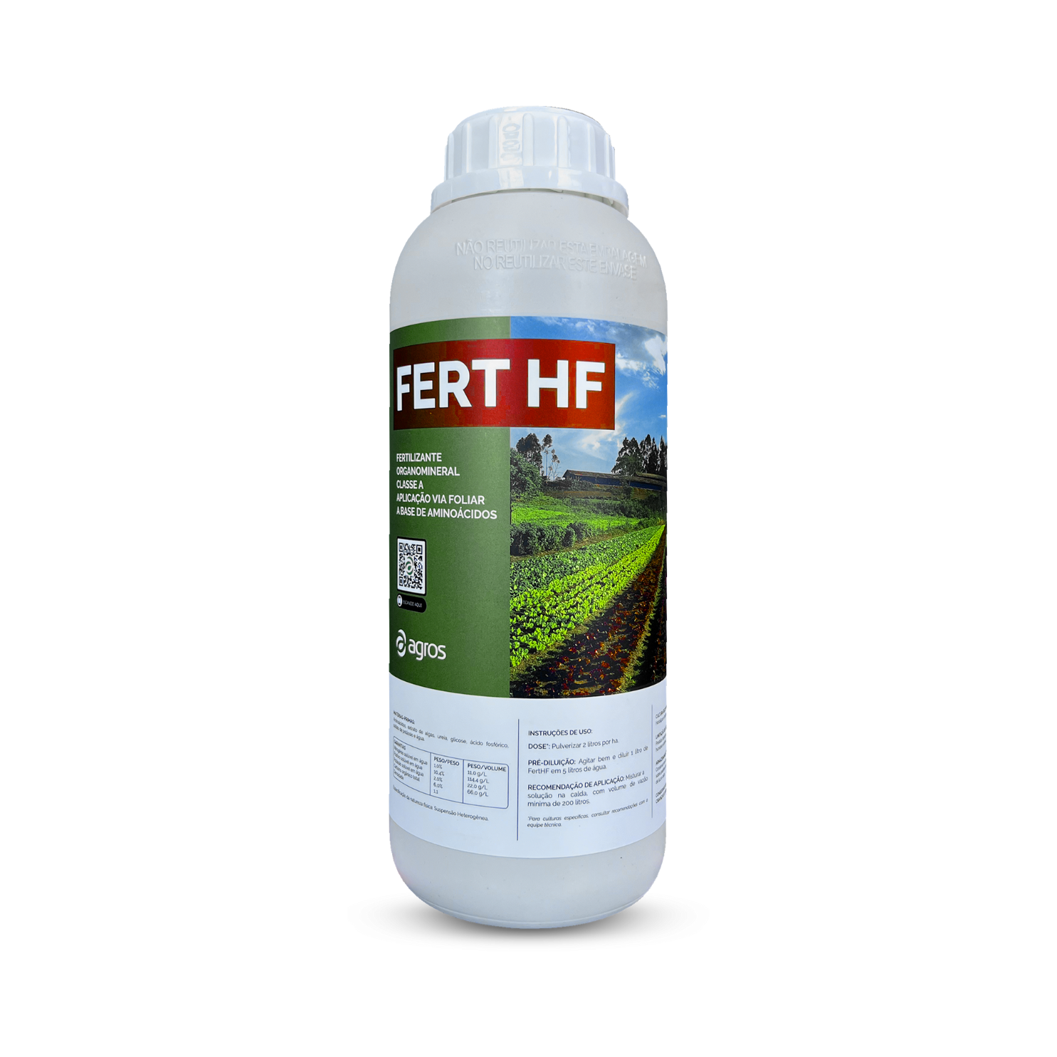 Fert HF - Fertilizante Organomineral Bioestimulante para Crescimento e Recuperação Vegetal 1L