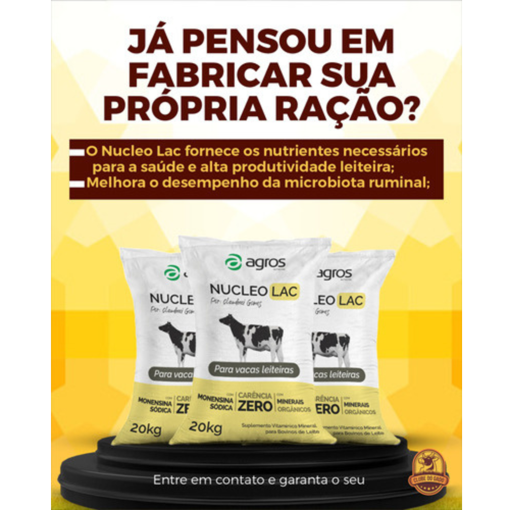 Nucleolac para vacas em lactação