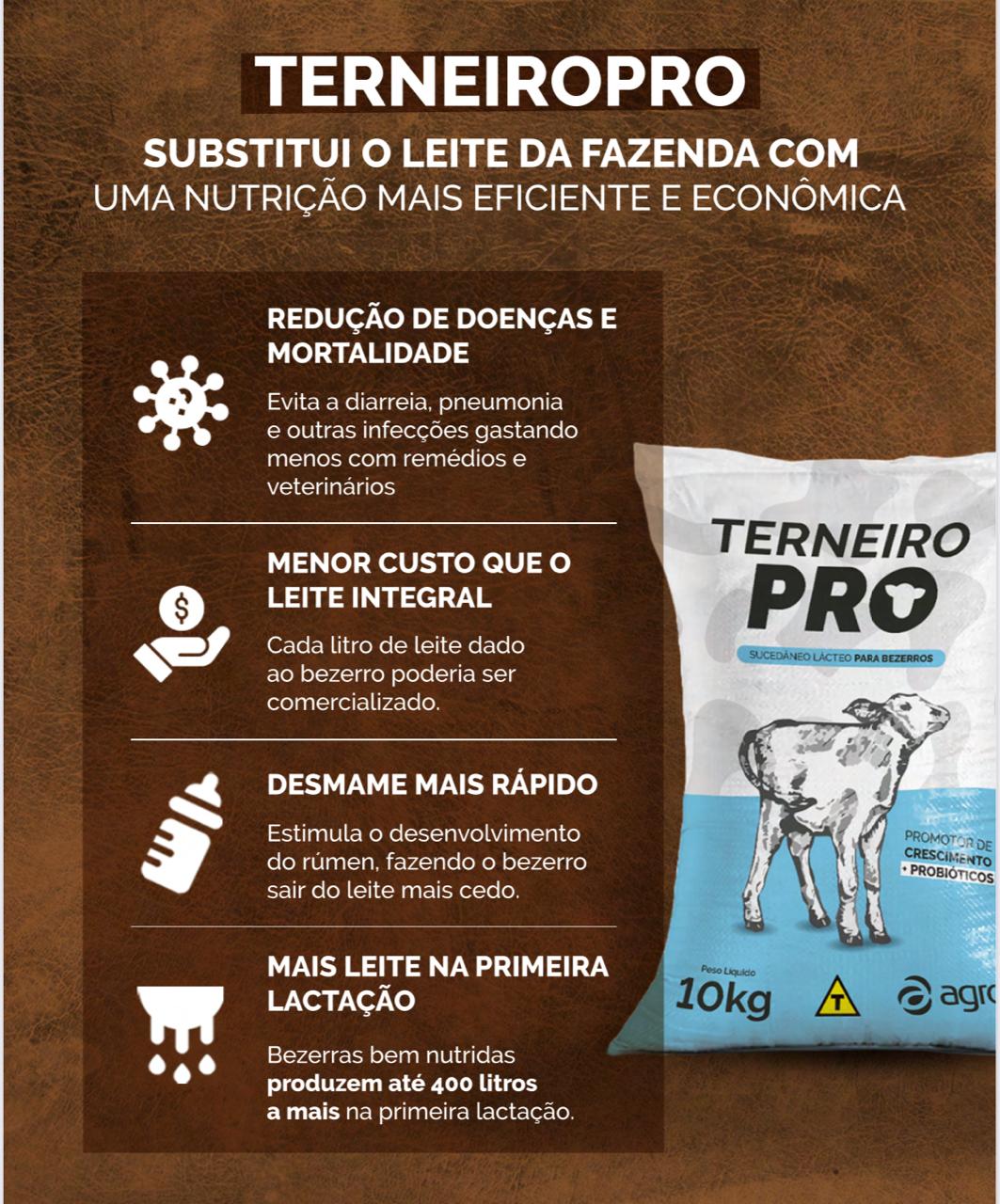 Sucedâneo Lácteo TerneiroPro – Leite em Pó para Bezerros