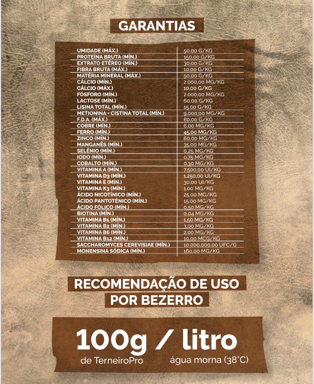 Sucedâneo Lácteo TerneiroPro – Leite em Pó para Bezerros