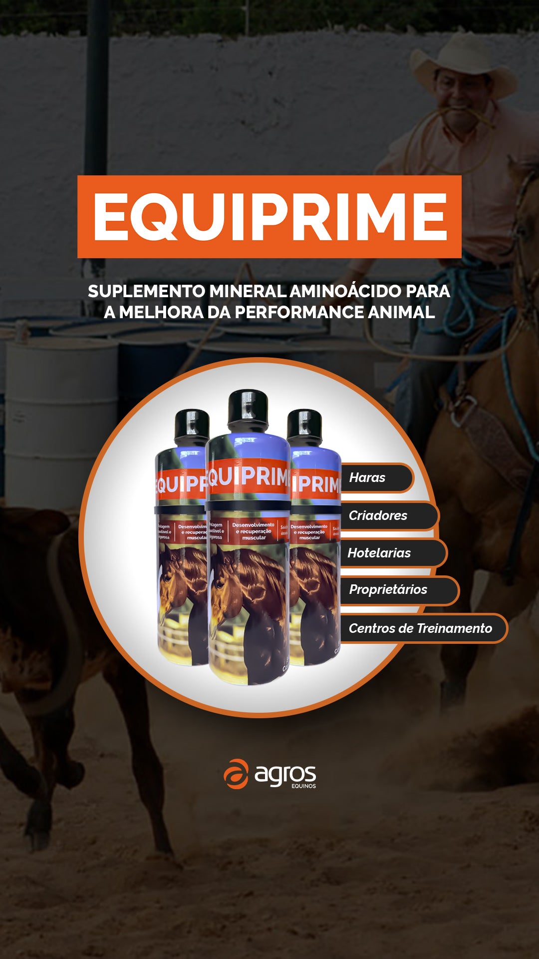 Suplemento Aminoácido para Equinos Equiprime Agros